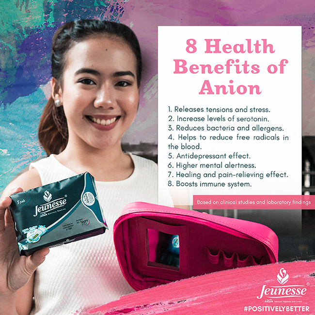 health benefits of anion - juenesse anion sanitary napkin